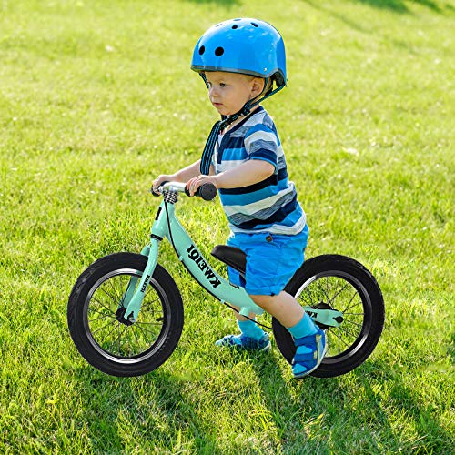 14" Balance Bike with Brakes, Walking Bicycle for Boys & Girls, Aluminum Alloy Frame, No Pedal Training Bicycle for Kids and Toddlers 2-6 Years Old, Black
