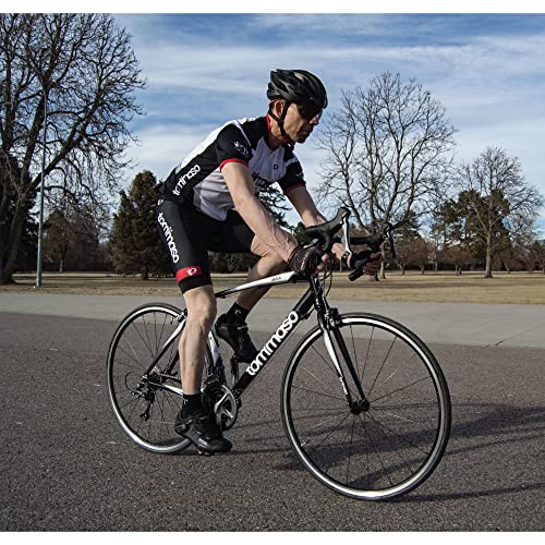 Tommaso Imola Endurance Aluminum Road Bike, Shimano Claris R2000, 24 Speeds - Black - Extra Large