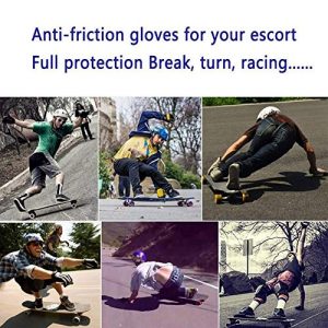 BOKIE DIY Longboard Slide Gloves Skateboard Gloves Foam Protector Downhill Longboarding Skate Gloves with Slider Puck