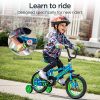 Schwinn Grit Steerable Kids Bike, Boys Beginner Bicycle, 12-Inch Wheels, Training Wheels, Easily Removed Parent Push Handle with Water Bottle Holder, Orange/Black