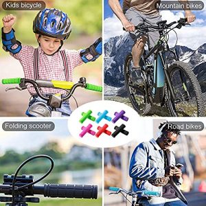 YOROZUCERY Bike Handlebar Grips with Tassel Streamers, Non-Slip Soft Rubber Bike Handle Grips for Kids and Girls Boys, Mountain Bike MTB BMX Scooter Cruiser Bicycle Repair Replacement Parts