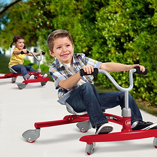 Radio Flyer Ziggle, Red Kids Wiggle Car, Ages 3-8