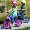 GOMO Balance Bike - Toddler Training Bike for 18 Months, 2, 3, 4 and 5 Year Old Kids - Ultra Cool Colors Push Bikes for Toddlers/No Pedal Scooter Bicycle with Footrest (Pink)