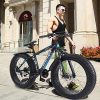 Mens Fat Tire Mountain Bike, 17-Inch/Medium High-Tensile Aluminum Frame, 21-Speed, 26-inch Wheels, Stable Disc Brake, Multi-Colors