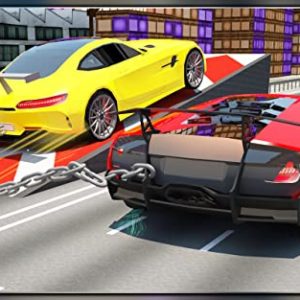 Chained Cars Impossible Speed Racing Chained Break Driving: Rapid Stunt Extreme Bikes Challenge on City Traffic 2018 Racer Stunt Driver 3D Free Ultimate Race Off Muscle Car Rival on Impossible Tracks